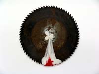 Verletzte Arbeitsgeräte (Sägeblatt)